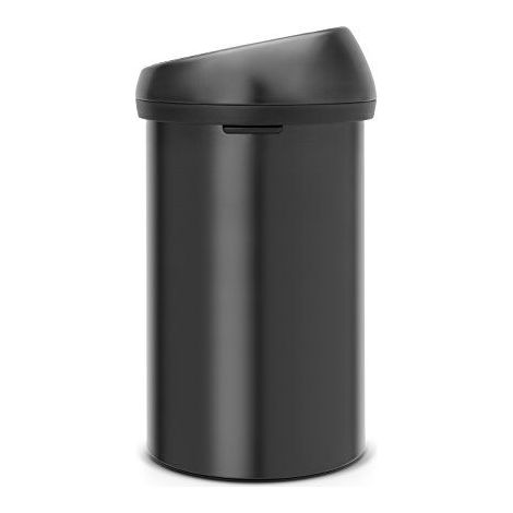 Brabantia Touch Bin Pattumiera in Acciaio, Coperchio Nero Opaco, 60 L, Nero Opaco (1/5)