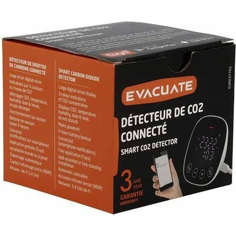 evacuate Detector de CO2 Inteligente blanco de alta precisión