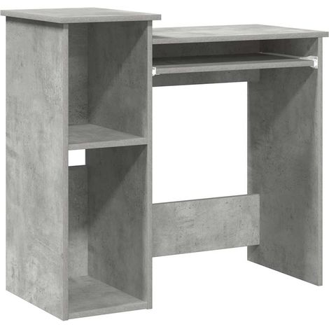 Maison Exclusive - Schreibtisch mit Regalen Betongrau 84x40x78 cm