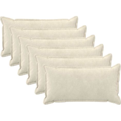vidaXL Funda de almohada 6 pcs HOUTEN Crema 40 x 70 cm (1/5)
