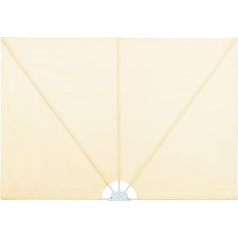 Auvent latéral pliable de terrasse Crème 400x200 (1/5)