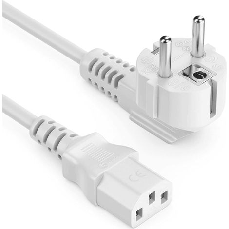 Cable de alimentacion CPU CEE7/M-C13/H 5 M Blanco (1/4)