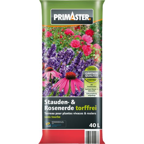 Primaster Stauden- & Rosenerde torffrei 40 L (1/2)
