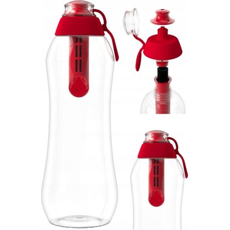 Bottiglia filtrante Dafi SOFT rossa da 0,7 l + 2 filtri a carbone (1/5)