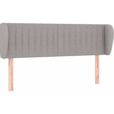 Maison Exclusive - Cabecero de tela gris claro 147x23x78/88 cm (1/5)