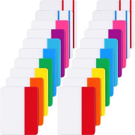 Transparente farbige Haftnotizen 20 Hefte 4 x 5 cm 10 Farben insgesamt 1000 Seiten Indexaufkleber selbstklebende Indexetiketten Aktenetiketten (1/5)