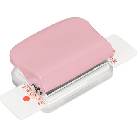 Relieuse Manuelle 6 Trous Rose - Machine à Relier pour Documents Bureau Maison (1/5)