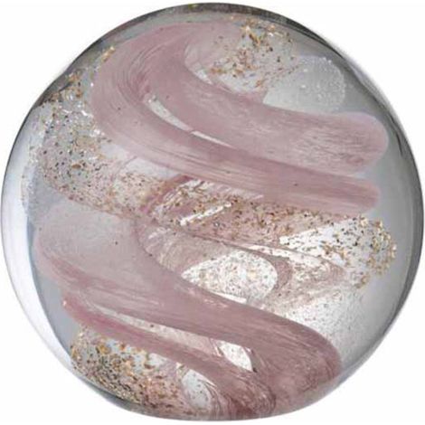 Presse-Papier en Verre "Guirlande" 10cm Rose & Or