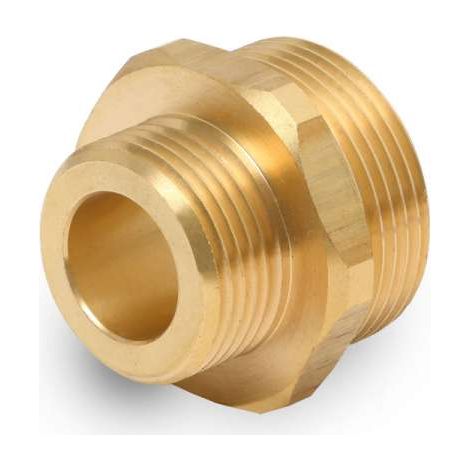 Doppelnippel Reduziernippel Messing kurz reduziert 1"x 1 1/4" beidseitig flachdichtend (1/2)