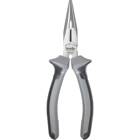 kwb Profi Flachrund-Zange / Flach-Zange 160 mm nach DIN ISO 5745, gerade Form, Schneidkanten induktiv gehärtet (1/4)