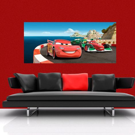 Poster géant Cars Sur Piste Disney intisse 202X90 CM (1/5)