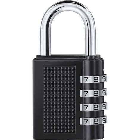 1PCS Cadenas à Combinaison à 4 Digit,Serrure Combinée,Numero Cadenas Code,Serrure à Combinaison pour Gymnase, école, Portail, Hangar, Garage, Rangement, Casiers à Bagages et Boîte à Outils (1/3)