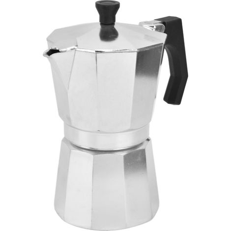 Kaffeekanne für den Herd, achteckig, aus Aluminium für kräftiges Aroma, 300 ml (1/5)
