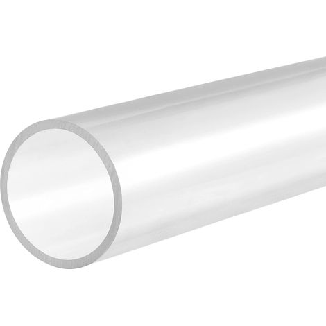 Tuyau Rigide en PVC Rond Tube PVC 55mm Diamètre Interne 63mm Diamètre Externe 0.3 m Transparent Transparence pour Eau Tube Artisanats Présentoirs (1/5)