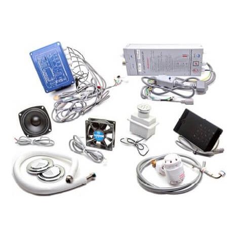 Kit hammam petit volume générateur vapeur 2,8kW – Affichage LCD – Sonde de température pré-câblée – Buse d'aromathérapie – Vidange automatique – Lutece