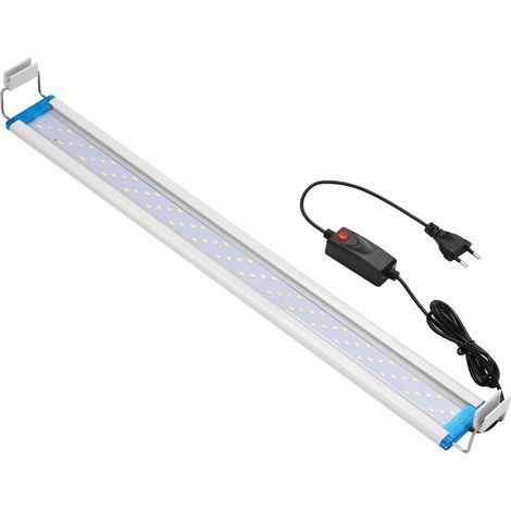 Rampe LED Aquarium 28cm 12W Ultra-mince, Eclairage LED avec 3 Modes (Blanc, Bleu, Rouge), 19+9+8 LEDs pour Aquarium Eau Douce et Marine, Fixation Acier Inoxydable (1/5)