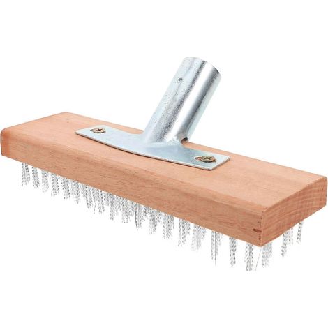 Balai en fil d'acier pour le nettoyage des terrasses, usage intensif (1/5)