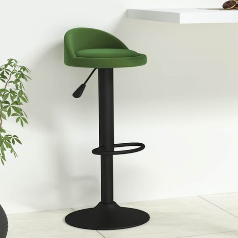 vidaXL Tabouret de bar Vert foncé Velours (1/5)