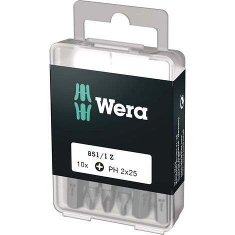 Wera 05072401001 Assortimento di Bit, PH2, Argento (1/4)
