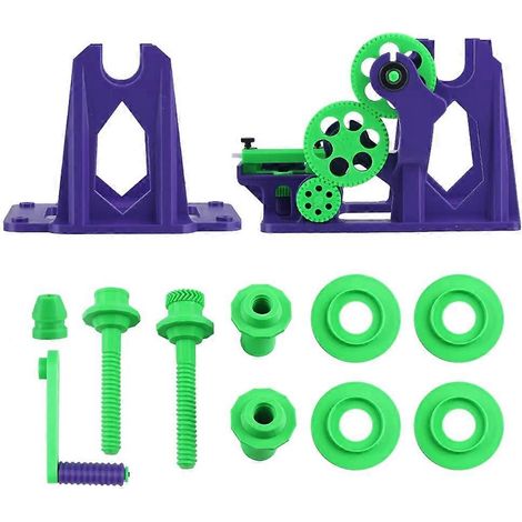 Enrouleur de bobine de filament pour Bambu Lab P1S / X1 / X1C / P1P sélecteur de bobine de filament assemblé pour accessoires Bambu AMS C (violet et vert) (1/5)