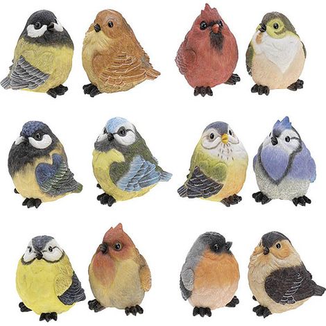 PAJARO RESINA PEQUEÑO 12X7X9 CM SURTIDO