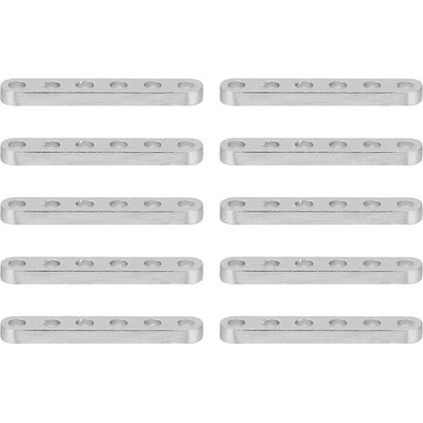 10 Stück flache, gerade Befestigungswinkel aus Aluminium, 4 x 8 mm, Verbindungswinkel für Robotertechnik E (1/4)