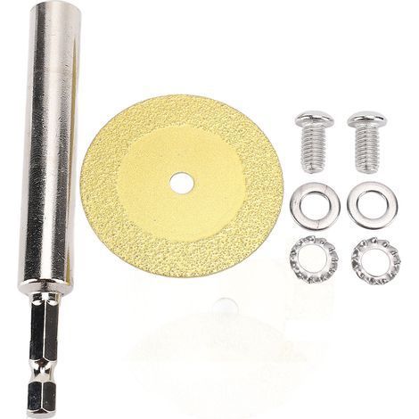 Lames de coupe en diamant, roue avec tige hexagonale de 1/4 pouces, disque d'outil rotatif en acier au carbone pour coupe-tuyau en PVC, poteau de 10cm (1/5)