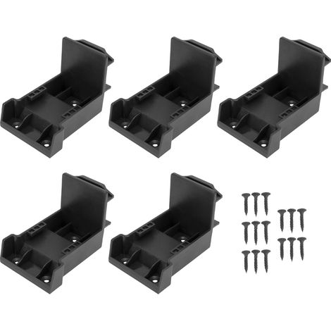 Support Porte-outil pour Batteries 5 pièces Compatible DCB206 - Organisateur mural ABS Noir Garage/Atelier avec vis (1/5)