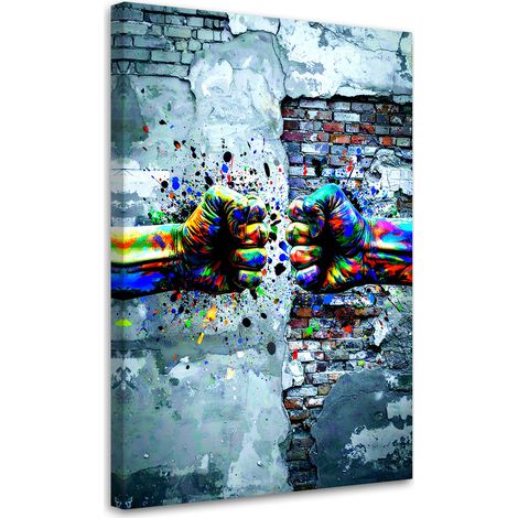 Wandbild Abstrakt Faust Graffiti Street Art 40x60 cm (1/5)