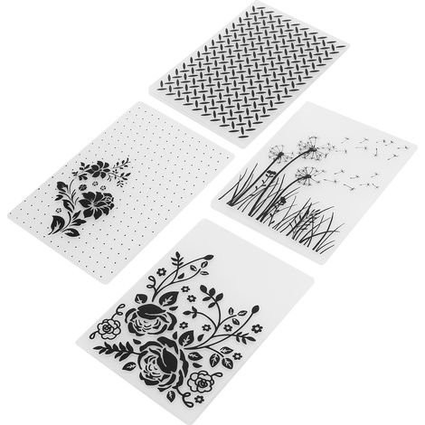 Set mit 4 Prägebeuteln aus Kunststoff für Kartenherstellung, Scrapbooking und Bastelarbeiten. (1/5)