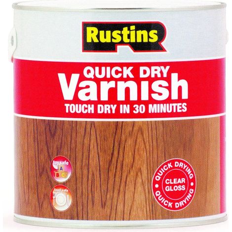 Vernis pour bois d'intérieur séchage rapide Incolore Fini Brillant 15m²/L 2.5 Litres (1/2)