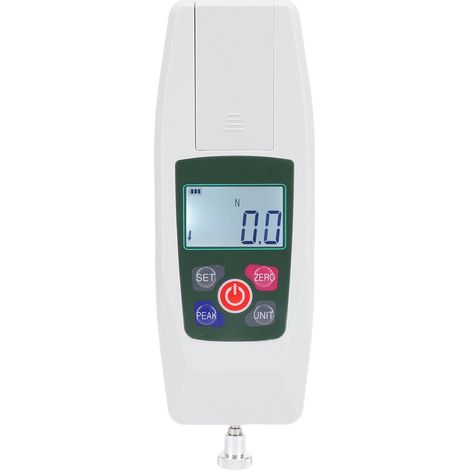 Dynamomètre numérique 50N, 4 unités commutables, écran LCD rétroéclairé, arrêt automatique, pince de traction/poussée haute précision (1/5)