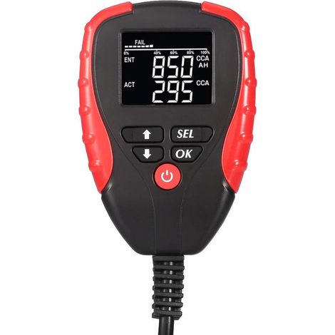 Testeur de batterie de voiture 12 V avec testeur de batterie numérique AH/CCA en mode CCA et analyseur de voiture (1/5)