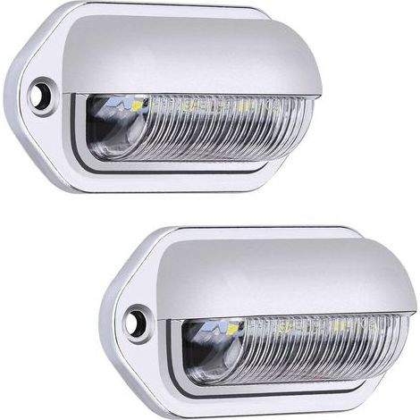 Feux arrière LED étanches 2PCS 12V/24V – 6 SMD blanc – Certification IP65 – Pour camions, remorques, motos et véhicules DC (1/5)