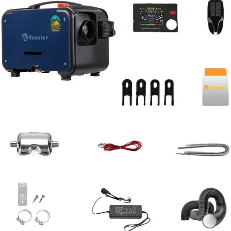 Chauffage à air diesel, Contrôle intelligent, Fonctionnement ultra silencieux, 12V 24V 220V (1/2)