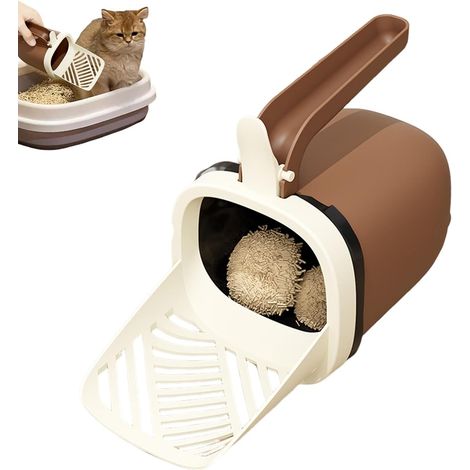 CCYKXA  Cat Litter Scoop, Large Capacity Scooper, Waste Scoop Holder, Portable Cat Shovel with Huge Capacities and Efficient Cleaning for Easy Sifting, Making Cleanup Quicker, 1 pièce (1/5)