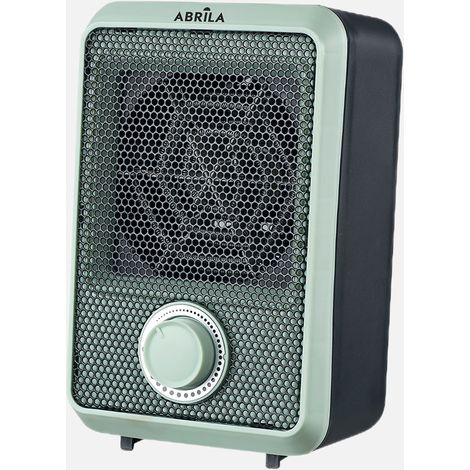 ABRILA - Carpe - Elektroheizlüfter Grün/Schwarz 600W Schutz of Sicherheit Kippschutz Einstellbarer Thermostat Grün/Schwarz