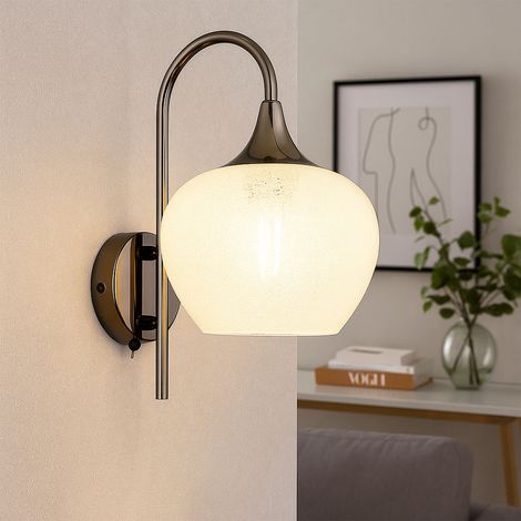 Globo - applique murale - MAXY - anthracite - verre - E27 - (1/5)