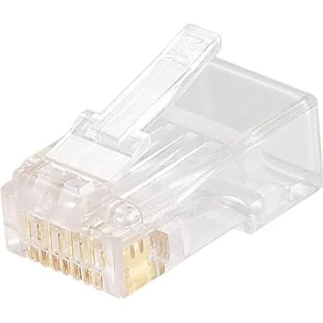 Connecteur de câble Ethernet RJ45 CAT6 ou CAT5e fiche à sertir (1/5)