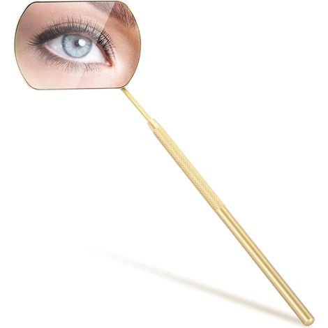Miroir pour extensions de cils, miroir d'inspection détachable avec vision claire, en acier inoxydable, pour les techniciennes en extensions de cils. (1/5)