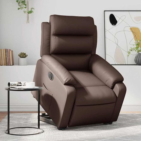 Fauteuil inclinable électrique-Chaise de relaxation-Fauteuil Relax marron similicuir 371670 (1/5)