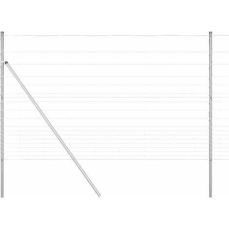 Maison Exclusive - Zaunpfosten Galvanisiert 25 x 1,5 m Stahl