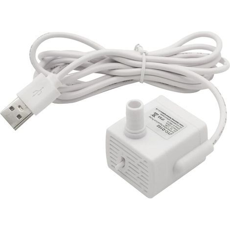 Bomba de agua sumergible de repuesto para mascotas, 5V 1A, ultra silenciosa, de bajo consumo, con flujo de agua ajustable (protección contra quemaduras en seco, con luz). (1/4)