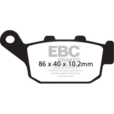 Pastillas de freno EBC SFA140 para scooter (juego para 1 disco)