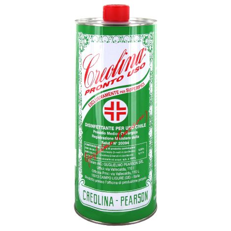 Nettoyant de'sinfectant Creolina Pearson pret pour un usage domestique de sante' publique 1 litre non destine' a' un usage alimentaire