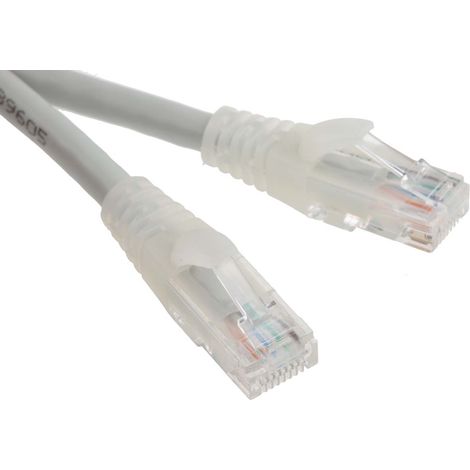 Câble cat 6 Avec connecteur / , U/UTP, gaine PVC Gris, 3m ( Prix pour 1 )