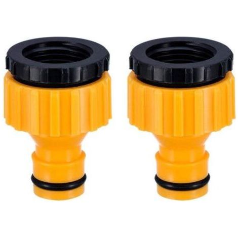 Faucet Adapter 6 Pack,Plastique 3/4 '' and 1/2 '',BSP 2 in1 Nez de Robinet d'arrosage à Visser débit,Tap Connector Threaded (1/5)