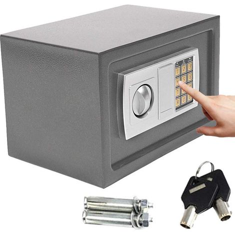 Coffre-fort Coffre-fort à serrure en acier de haute sécurité et boîtes de verrouillage, Tirelire, Coffrets de sécurité Boîte à bijoux pour la maison, le bureau, Coffre-fort numérique, Coffre-fort en a