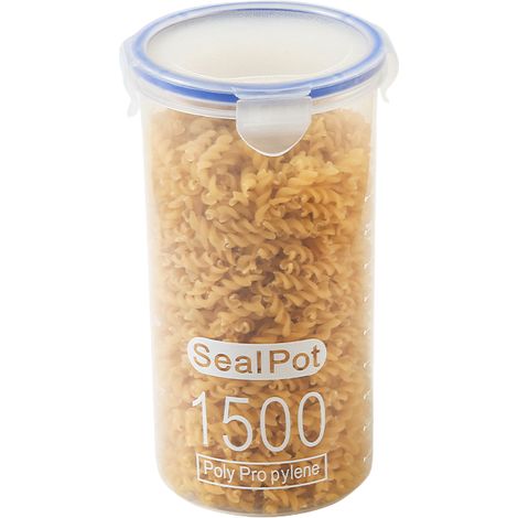 Este recipiente de almacenamiento con tapa resellable es apto para congelar y es ideal para guardar fruta, ensaladas, etc. 1500 ml. 1 unidad. (1/5)