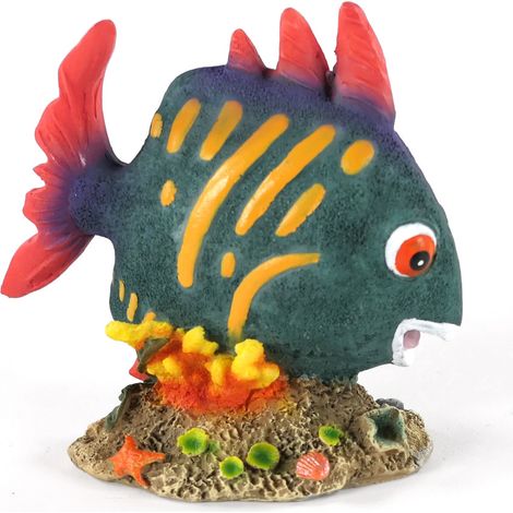 Orbit Aquarien-Deko Fisch blau mit gelben Streifen